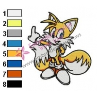 Miles Tails Sonic Embroidery Design 08